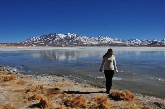 A Laguna Verde, a primeira de muitas lagoas altiplânicas na rota para a Laguna Colorada e o Salar de Uyuni, na Bolívia